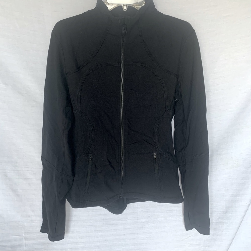 Lululemon black fitted zip up size 12
